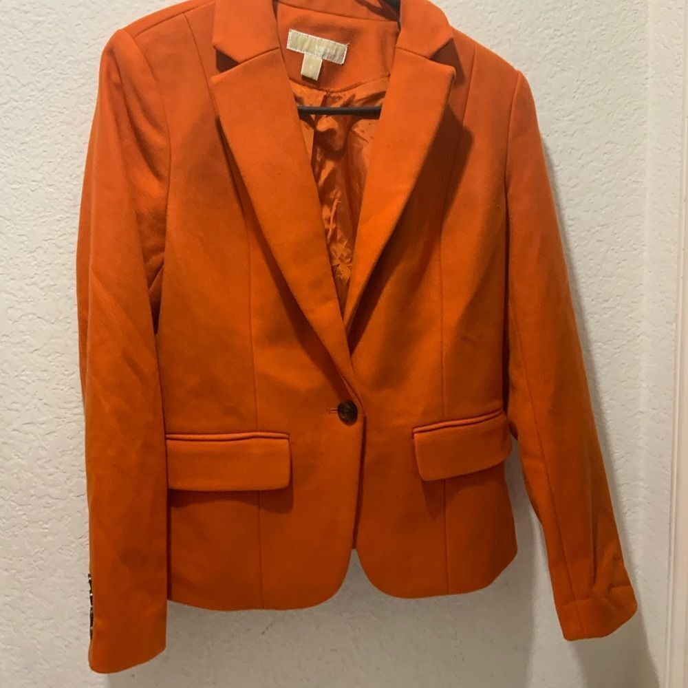 Michael Kors Orange Wool Blazer Size 6